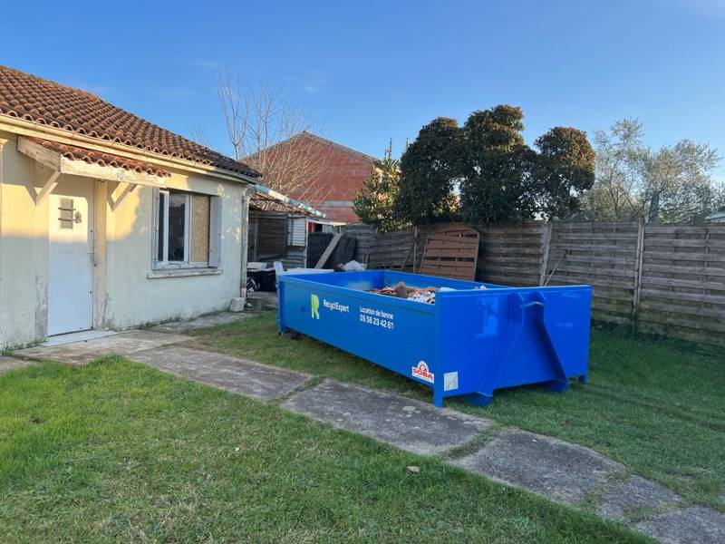 Location benne 6m3 accès difficile à Mérignac